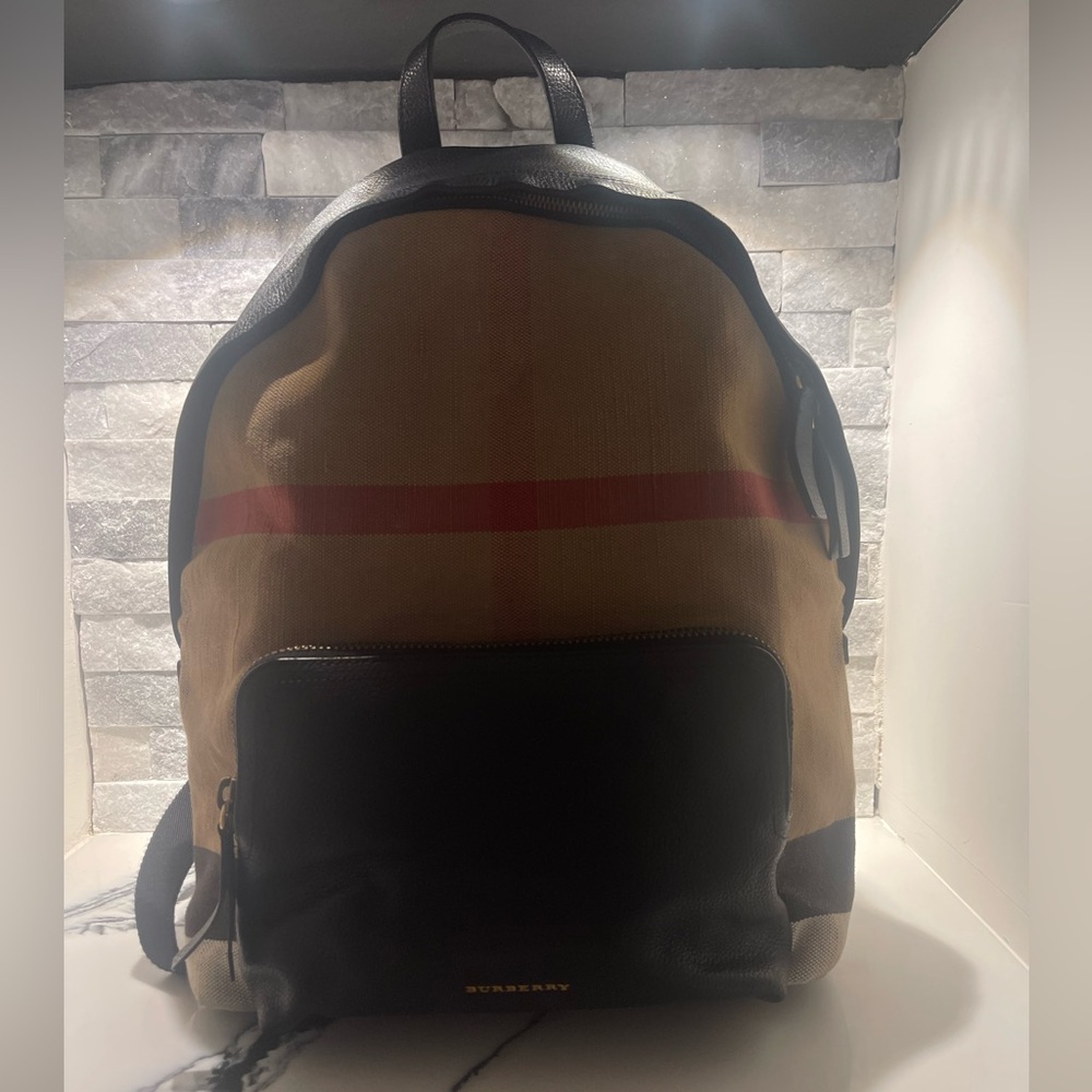 Burberry Tan and Black Classic Backpack